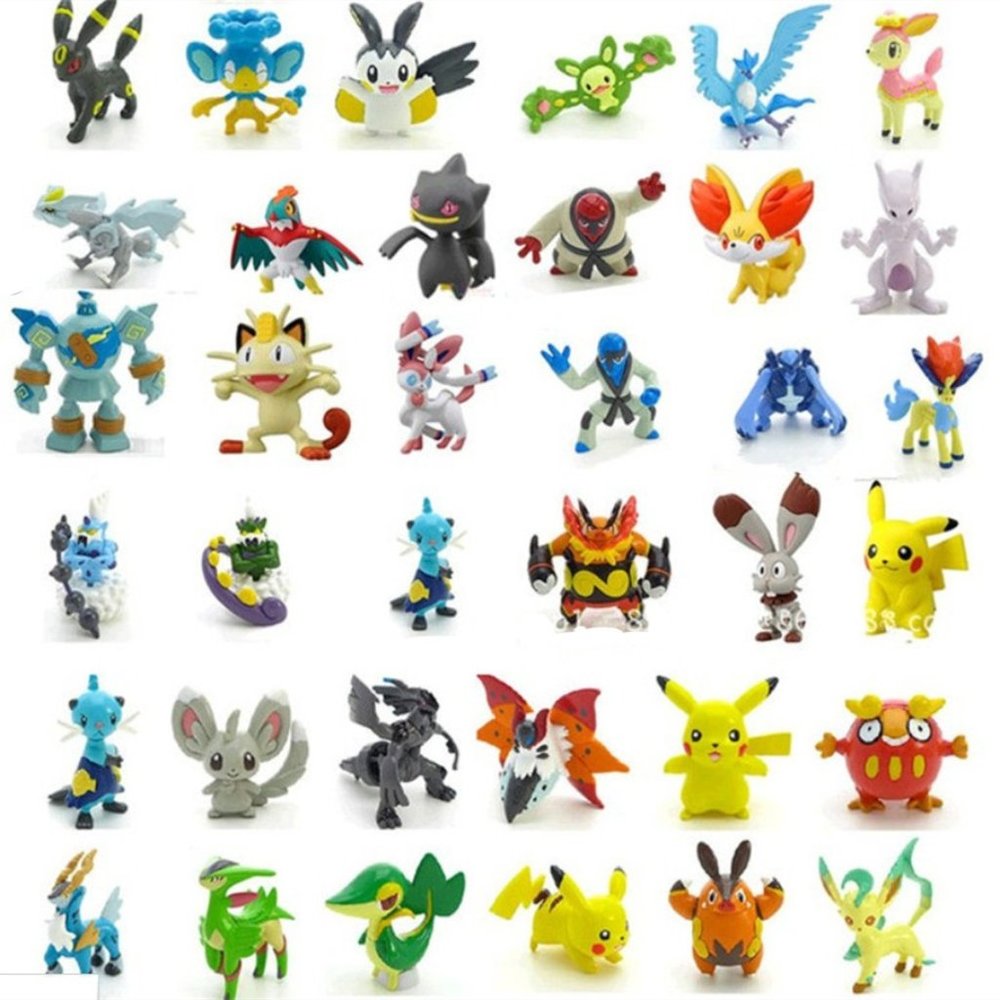 COPY - Set of 24 Pokémon Figures 1" Birthday Cake Topper Figurines Set